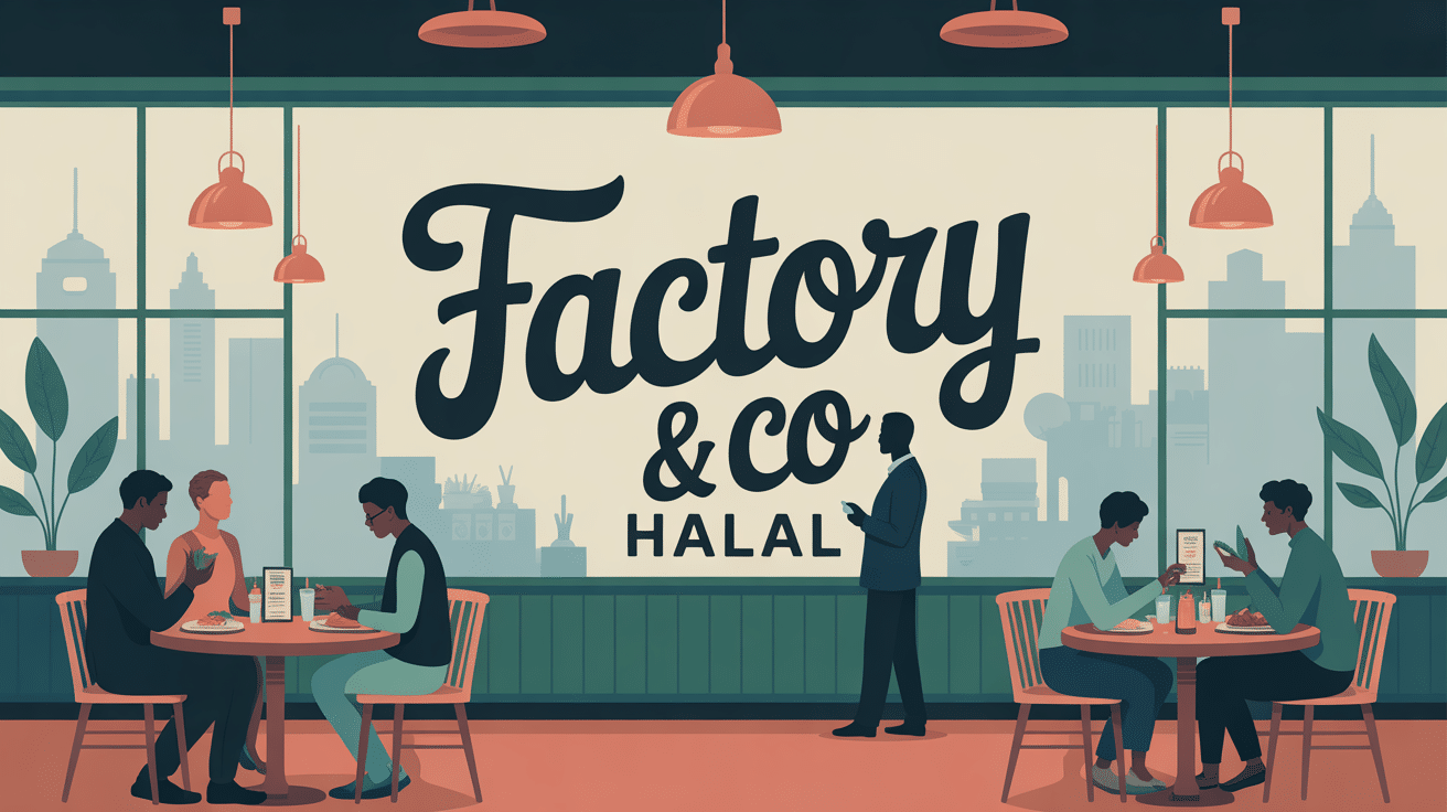 factory and co halal restaurant avec ambiance responsable