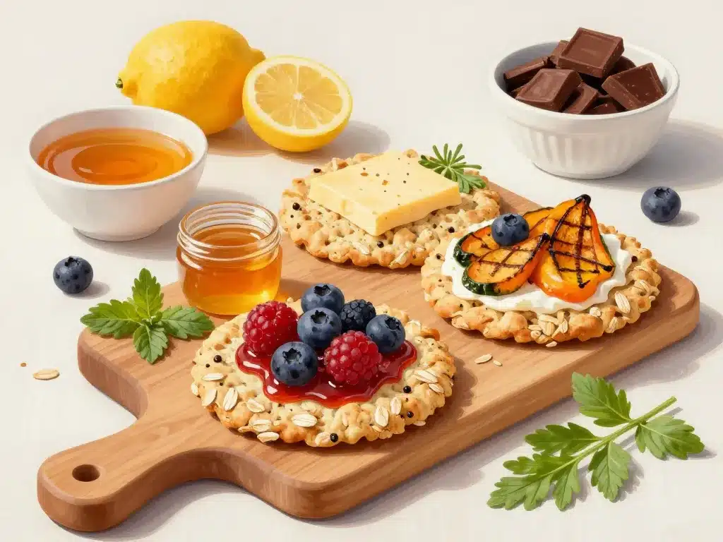 galette d avoine sucrée salée avec fruits et légumes