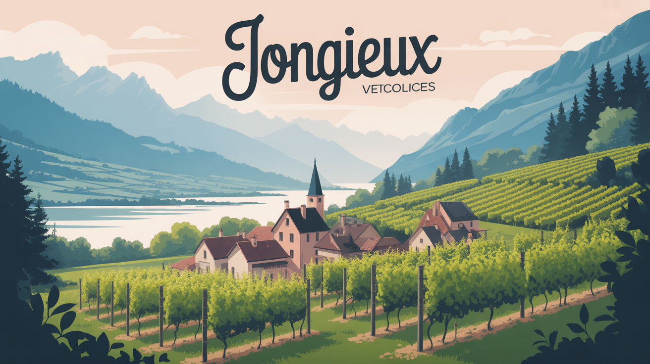 vue village jongieux vignoble savoie lac bourget