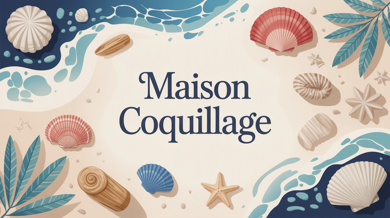 Ambiance maison coquillage élégante, salon déco mer