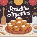 pastelitos argentins en forme de fleur sur table traditionnelle