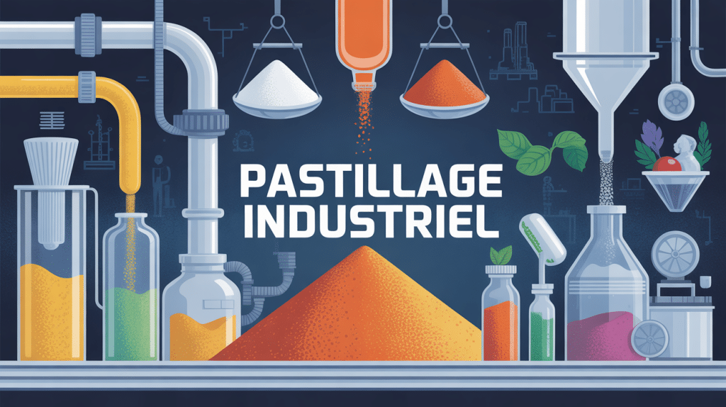 illustration pastillage industriel chaînes production