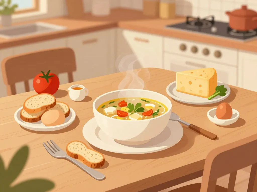 Que manger avec une soupe le soir, exemple de repas équilibré