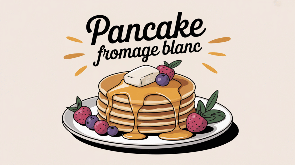 Pile gourmande recette pancake fromage blanc avec fruits et fromage blanc crémeux