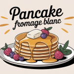 Pile gourmande recette pancake fromage blanc avec fruits et fromage blanc crémeux