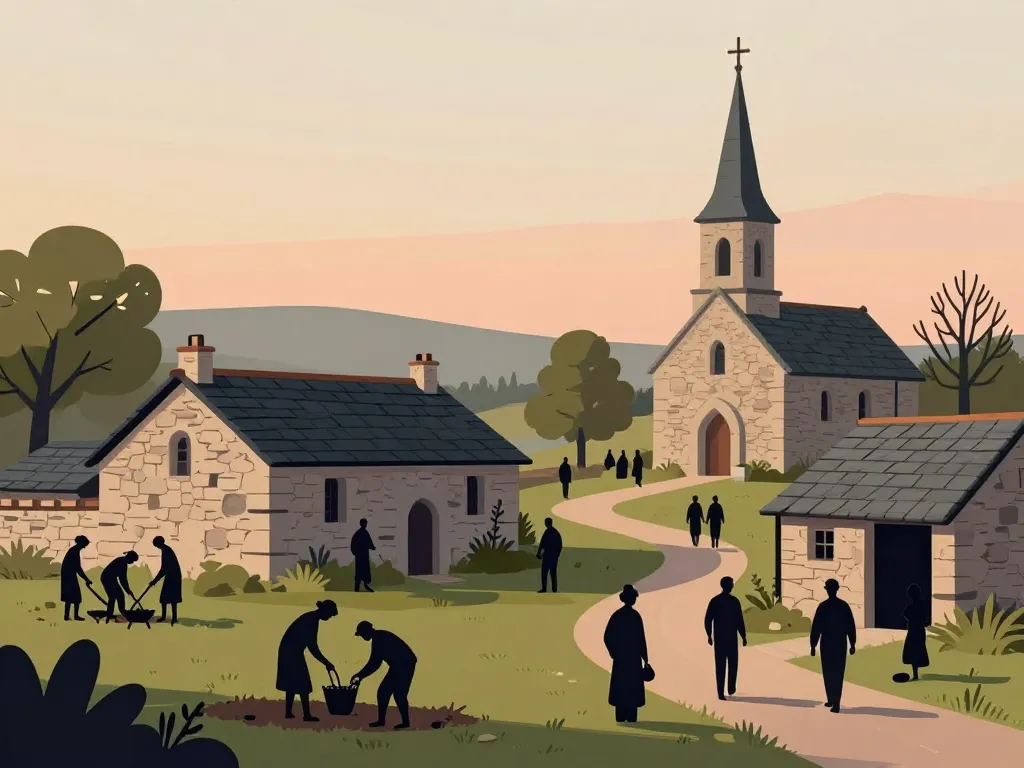 Scène rurale et patrimoine à Rechimont