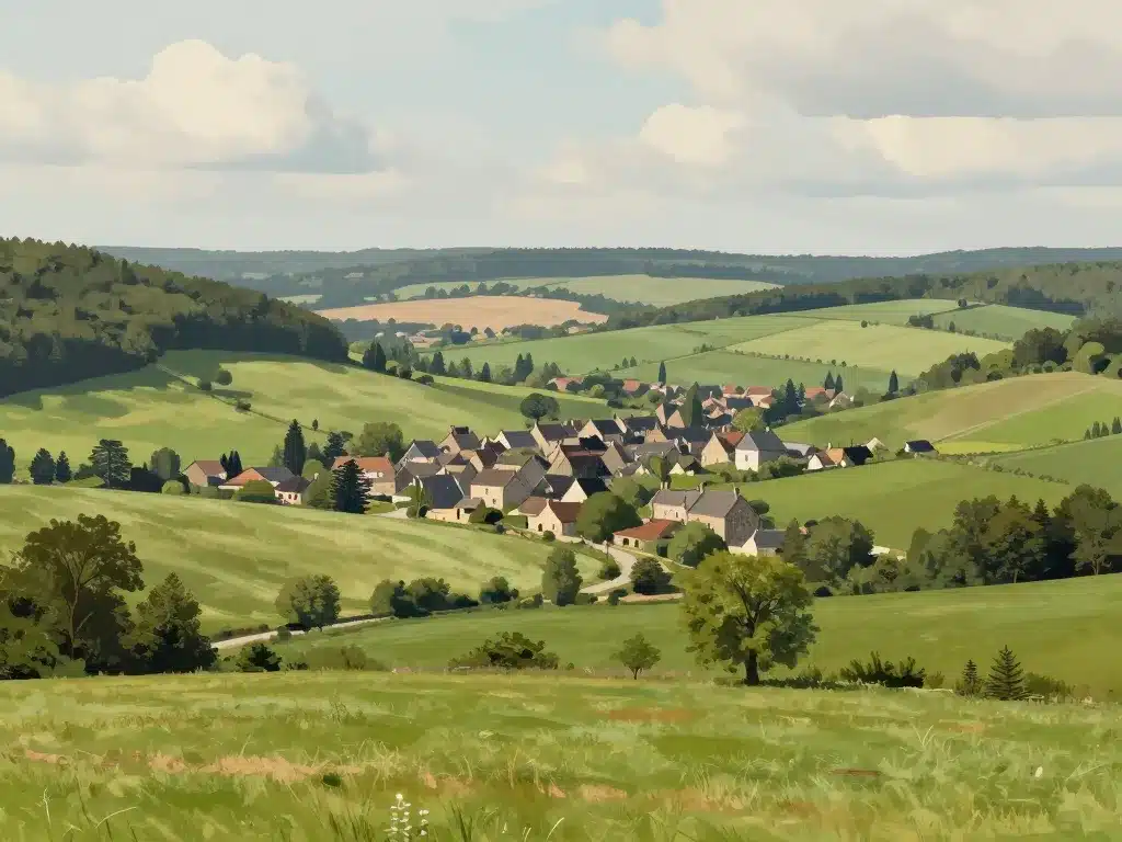 Paysage et localisation de Rechimont Ardennes