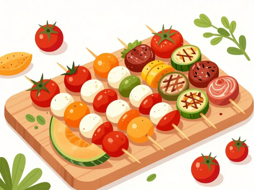 variantes brochettes tomate mozzarella apéritif