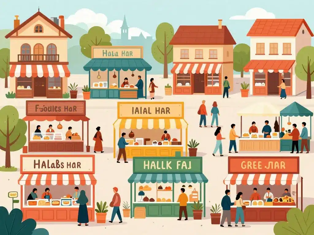 Quartiers et boutiques boucherie halal Genève