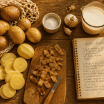 1 kg de pommes de terre sur table rustique