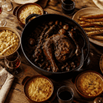 accompagnement coq au vin repas convivial