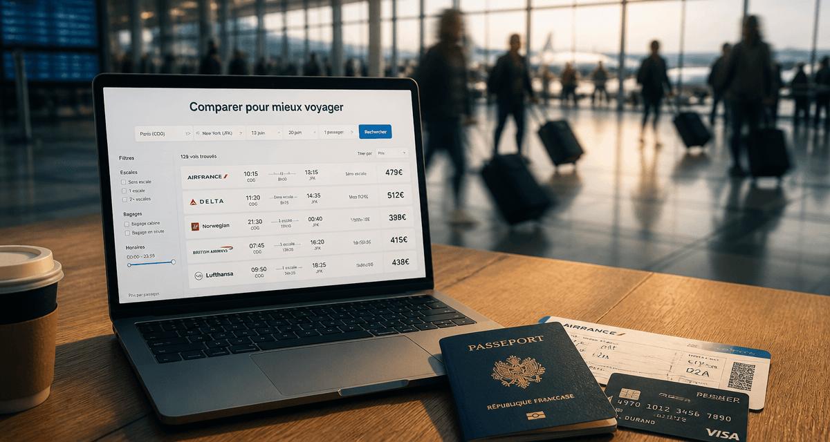 alibabuy comparateur de vol sur ordinateur en aéroport