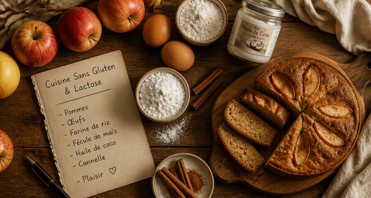 aliments sans gluten sans lactose sur table en bois