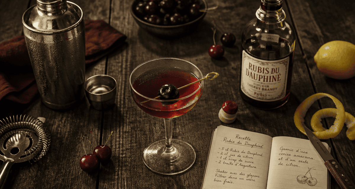 Cherry brandy liqueur cocktail cerises