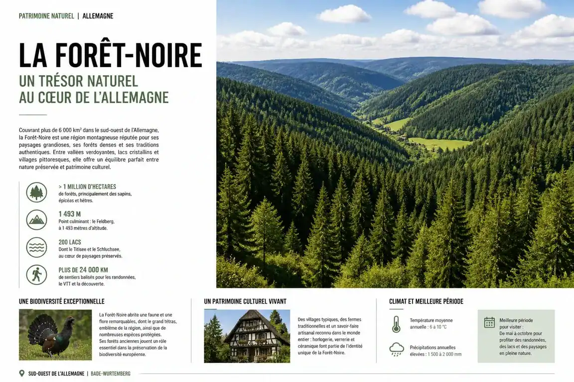 Paysage de la Forêt-Noire, destination incontournable pour un voyage en Allemagne
