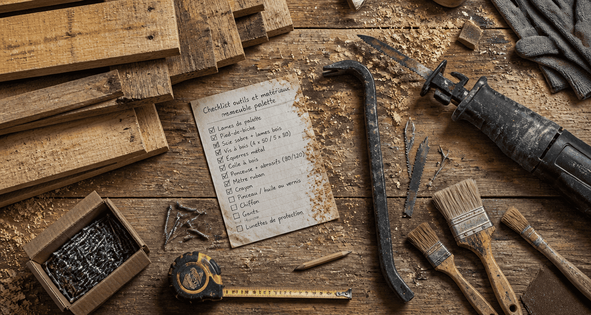 fabriquer meuble palette outils bois