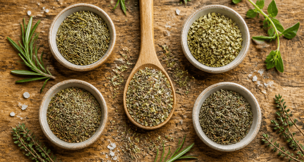 herbes de provence bols céramique mélange