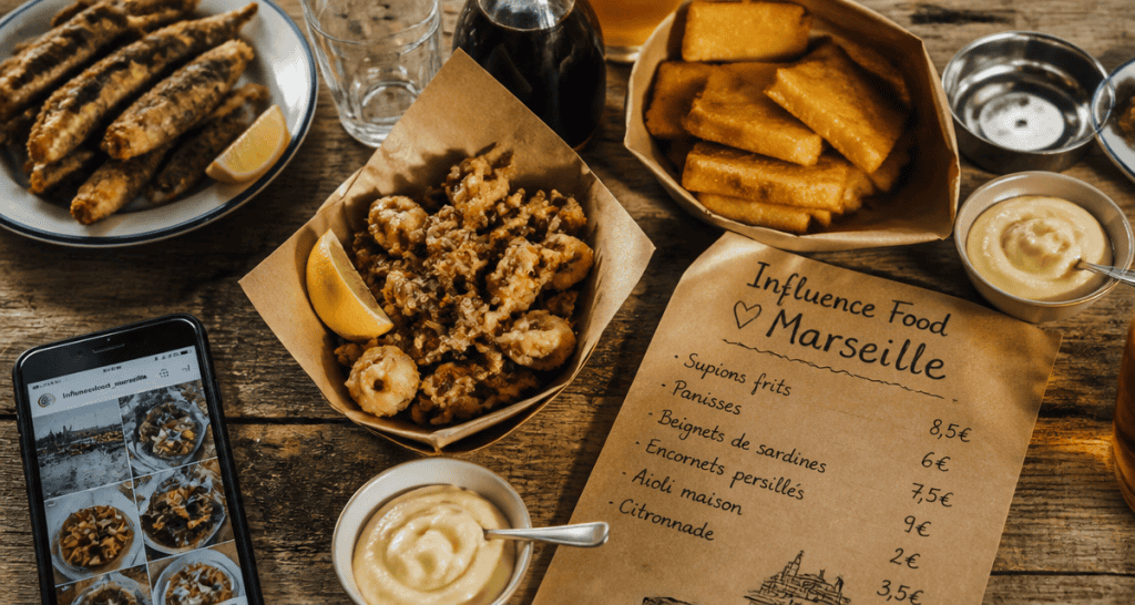 influenceur food marseille panisses sur table