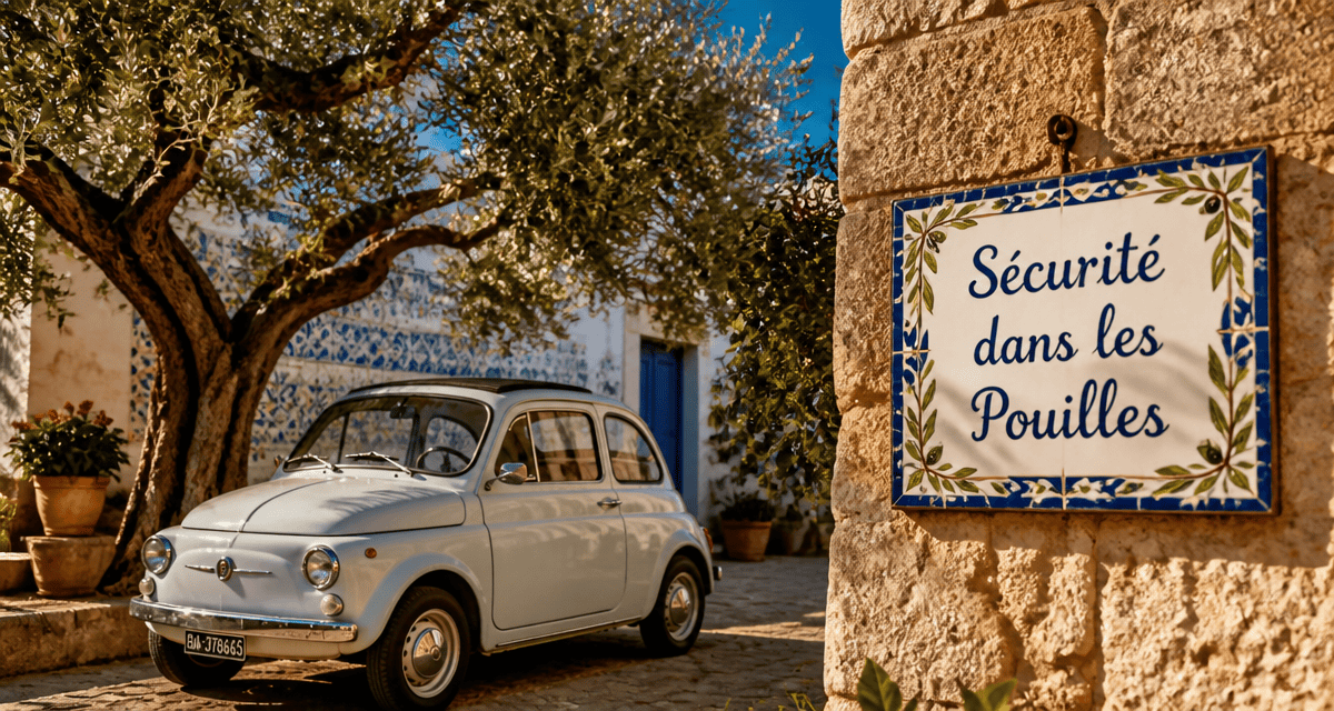 Les Pouilles dangereux Fiat 500 azulejos