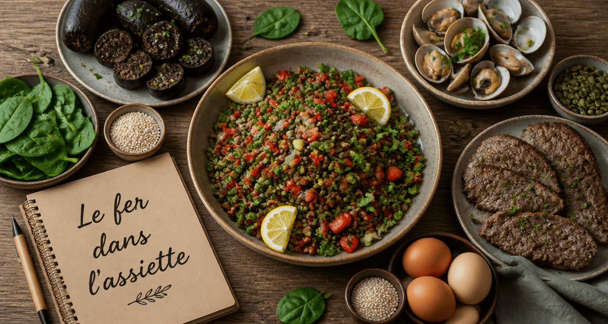 liste d aliments riche en fer plat varié