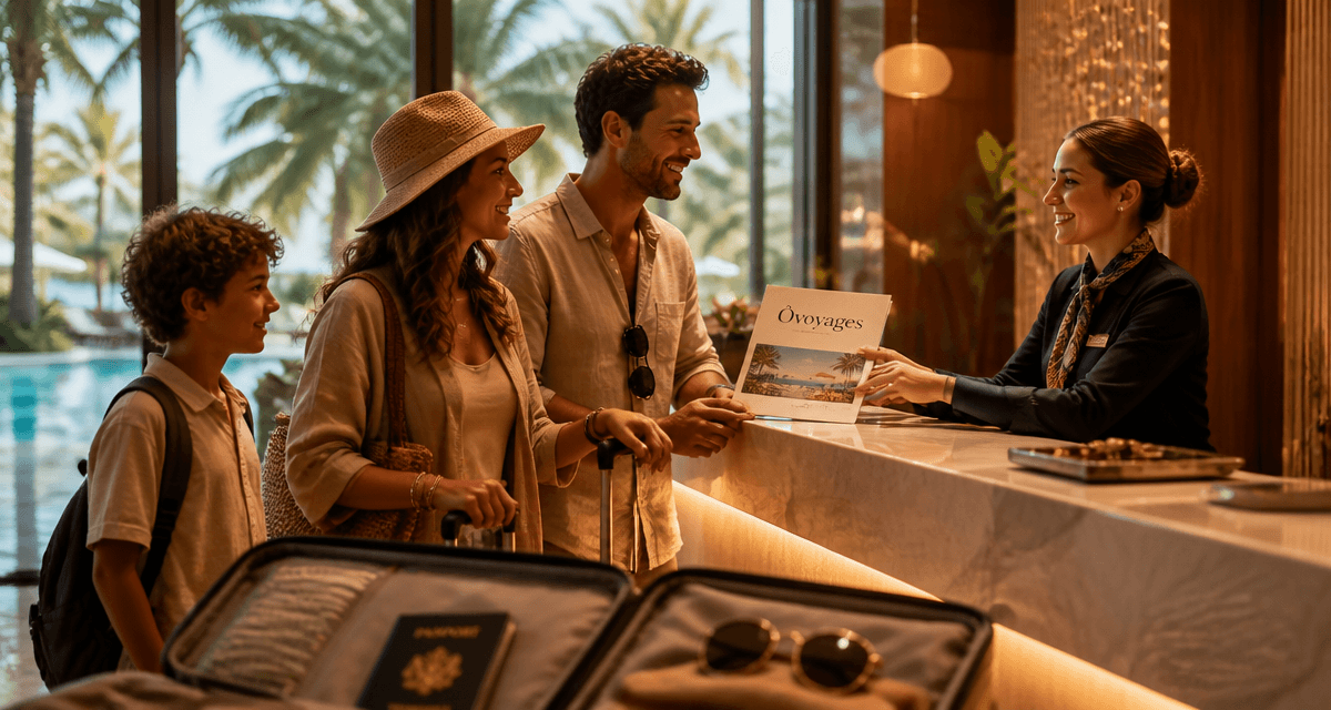 o voyage avis famille à l’hôtel avec agent