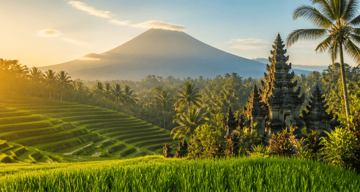 plus beau pays d asie riziere volcan bali
