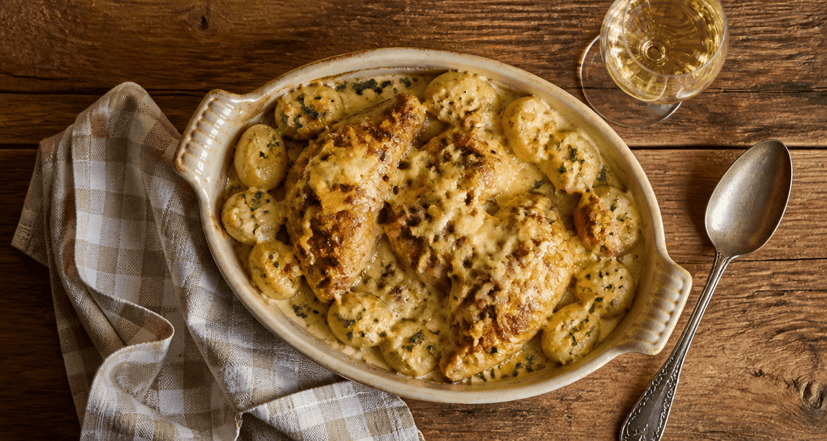 recette poulet gaston gérard cyril lignac gratinée comté