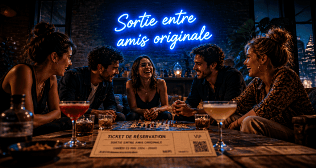 sortie entre amis originale loft urbain jeux cocktails