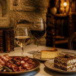 Table dressée à l'Archivolto avec spécialités corses