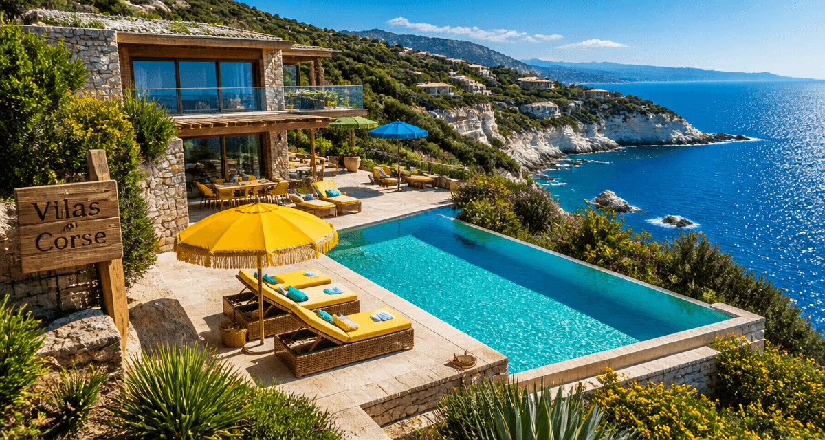 villas à louer en corse vue mer piscine