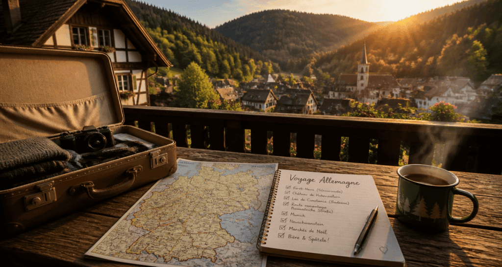 vue chalet Forêt-Noire valise checklist allemagnevoyage.com