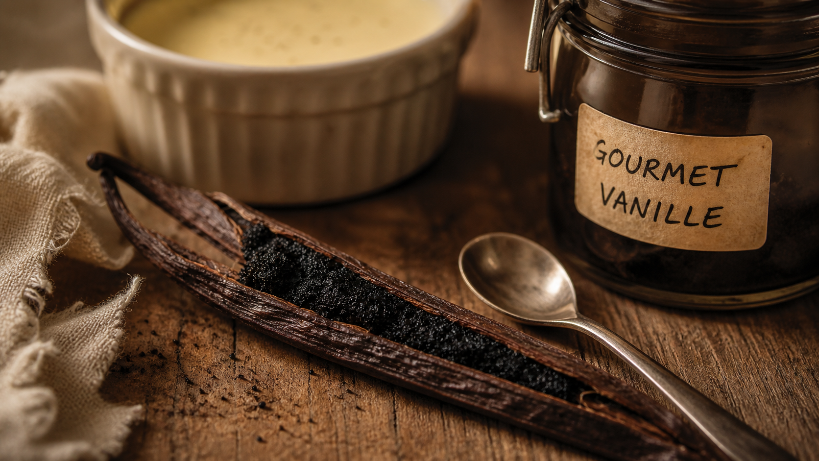 Bean vanilla : gousse fendue et pâte noire, qualité premium