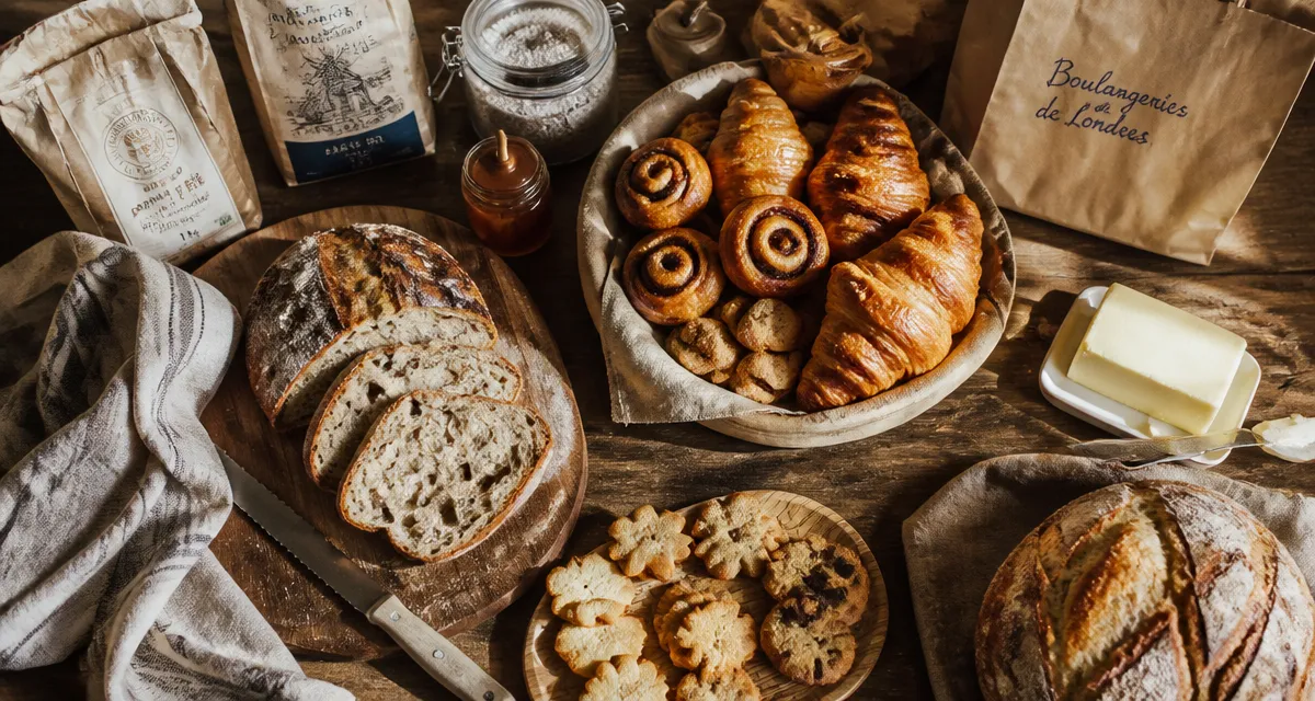 table de pains et viennoiseries boulangerie à londres