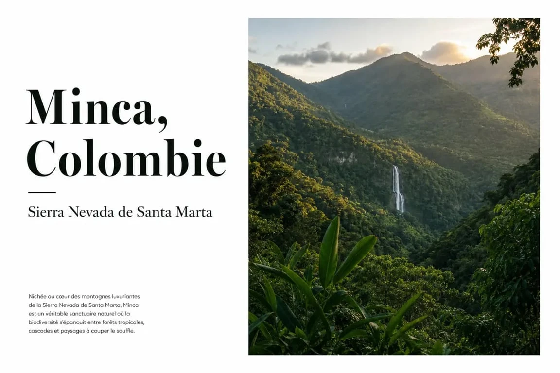 Paysage naturel de Minca en Colombie, Sierra Nevada de Santa Marta