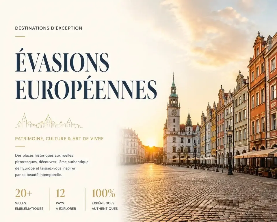 Une belle ville à visiter en Europe avec une architecture historique et une ambiance chaleureuse