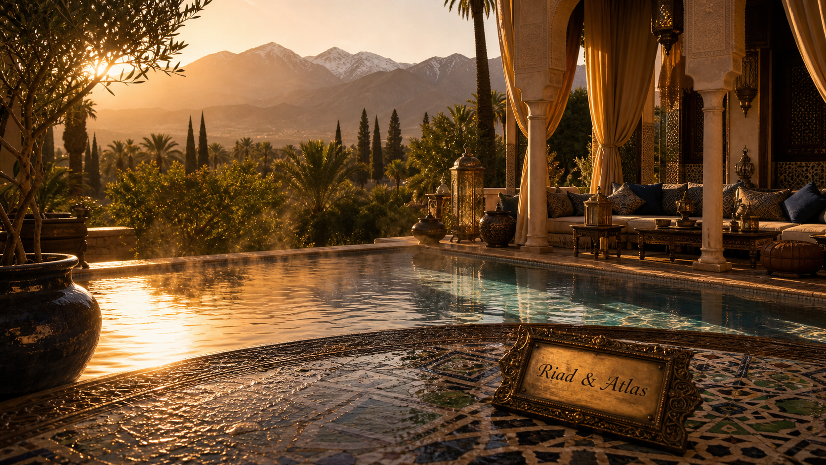 Hôtels de luxe à Marrakech : riad privé avec piscine et zellige