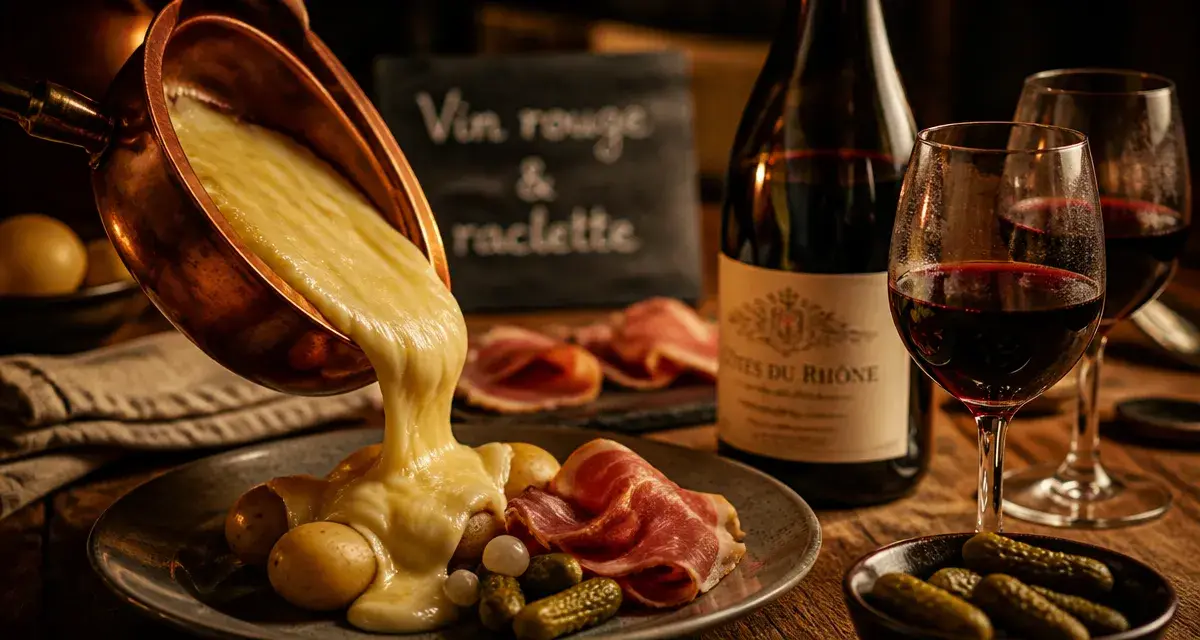 Meilleur vin rouge pour raclette : vin rouge et raclette