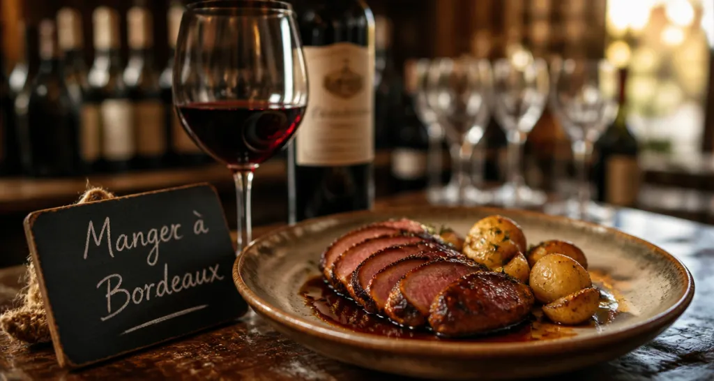 ou manger a bordeaux magret de canard et vin rouge