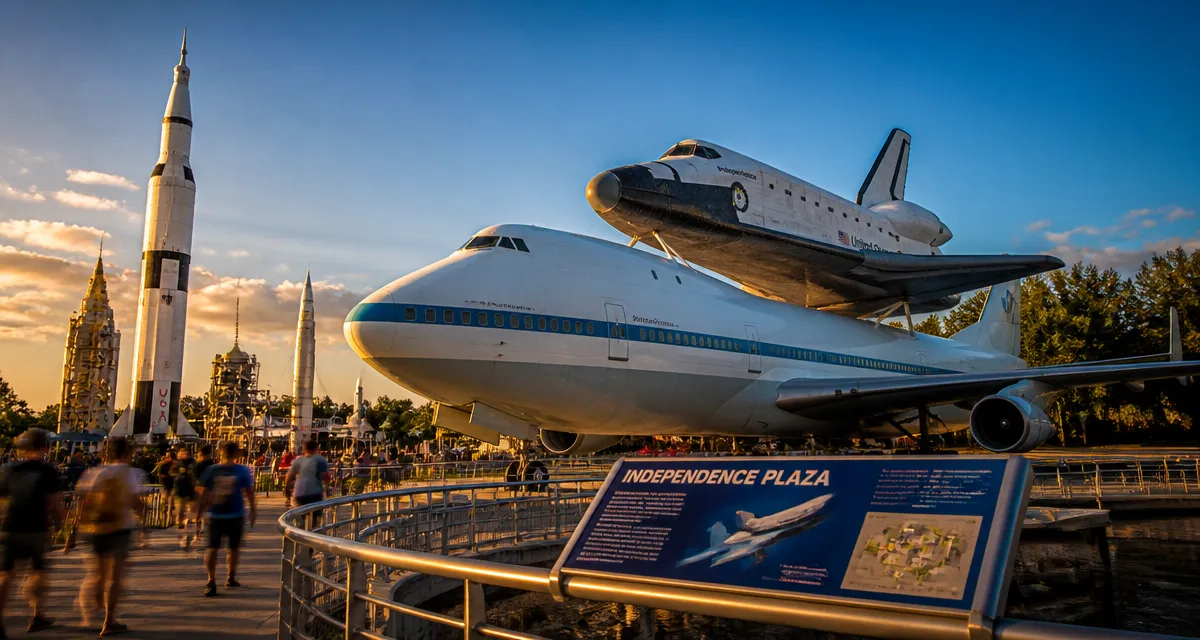 Que faire à Houston : vue du Space Center Houston et fusée Saturn V