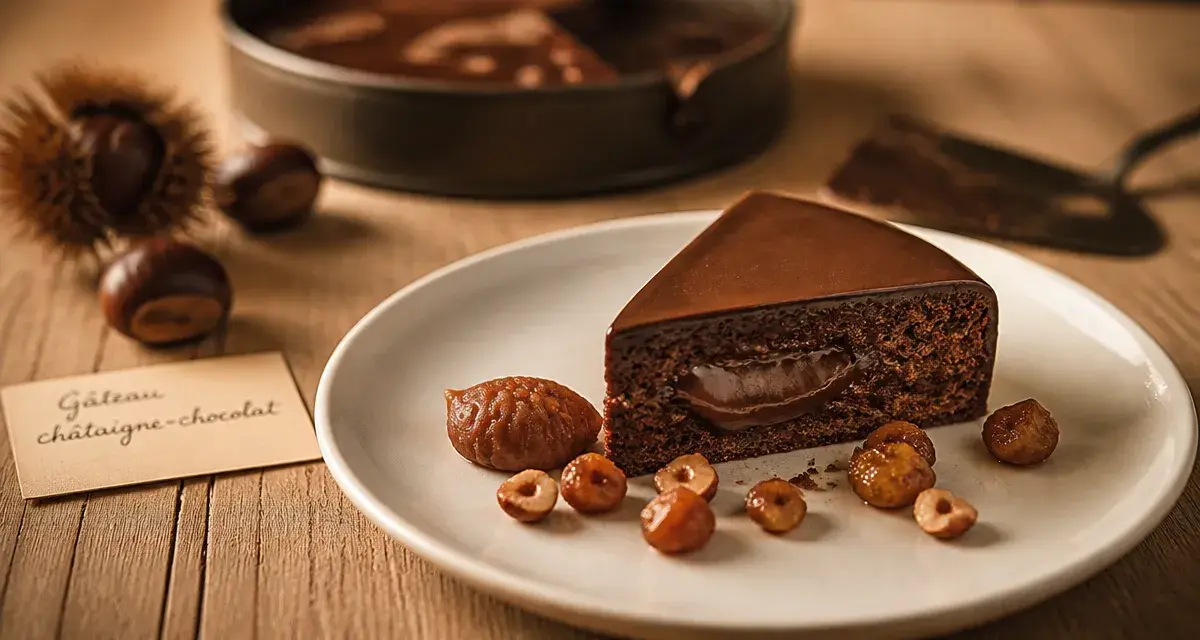 Recette gâteau châtaigne chocolat facile : gâteau fondant sans farine