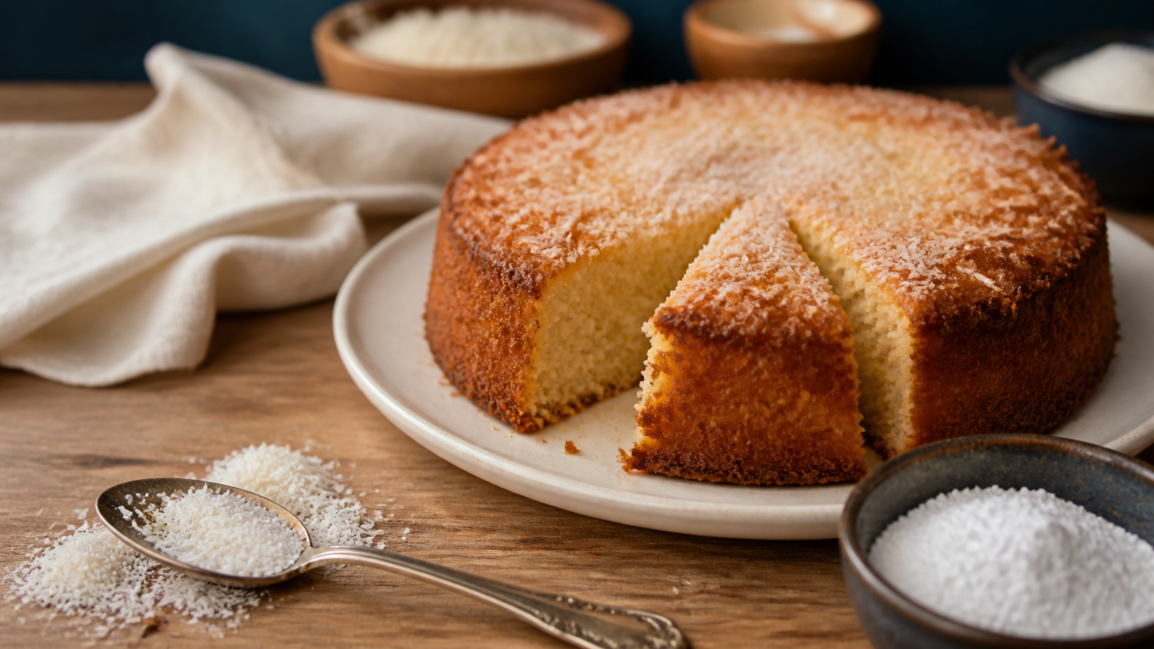 Gâteau noix de coco moelleux, recette gâteau noix de coco facile
