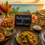 restaurant sainte luce martinique table vue mer