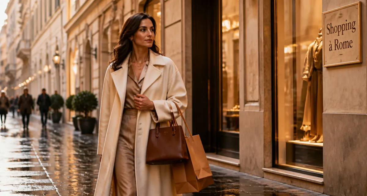 shopping rome femme élégante via condotti