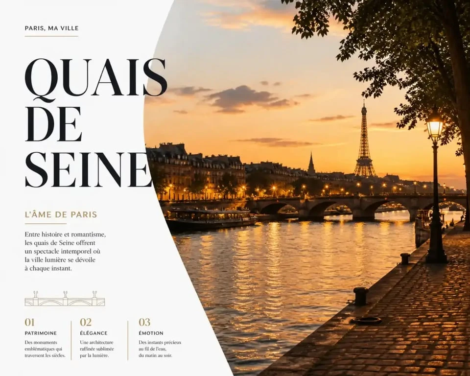 Week-end en amoureux à Paris : vue romantique sur les quais de Seine au coucher du soleil