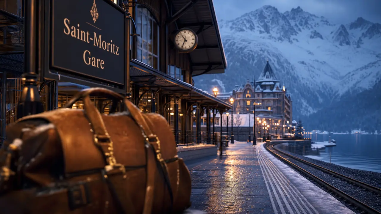 Hotel saint moritz près de la gare, vues sur l’Engadine et sommets enneigés