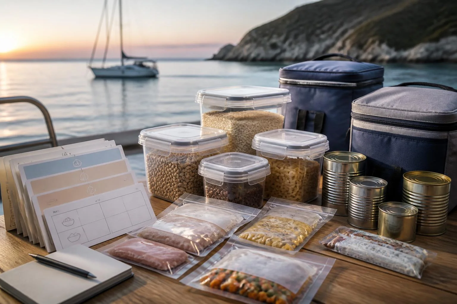 Avitaillement en mer : quantités, conservation et menus